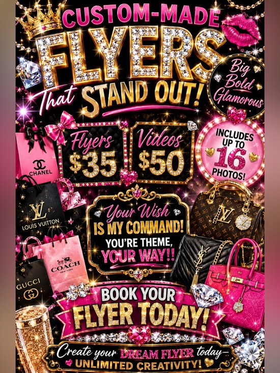 Other - Custom Flyers w Video ($35start/$50w up to 16 pics and video and music)